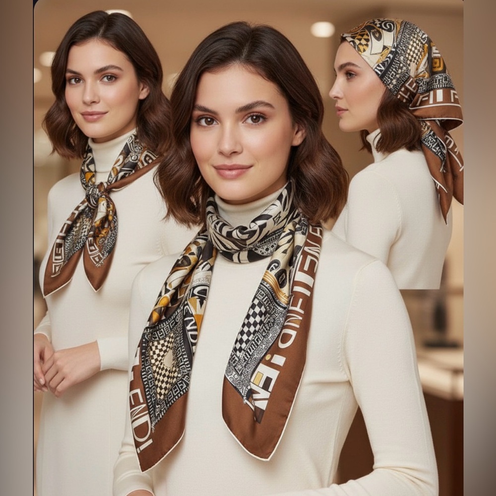 Fendi Multicolor Patchwork Scarf - image 1